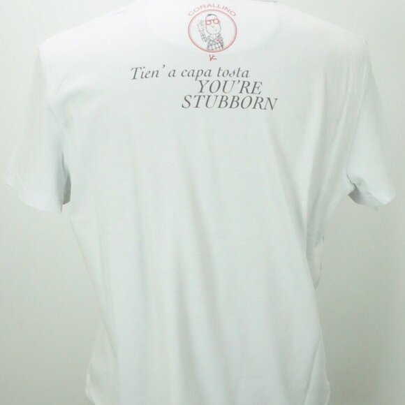 Isaia Napoli Corallino Hand Gesture "Stubborn" Cotton T Shirt XL BRAND NEW - Picture 3 of 5